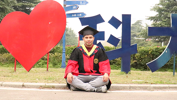 (Photo: Aakash Kumar of Pakistan graduated in China thanks to TWAS PhD fellowship.)