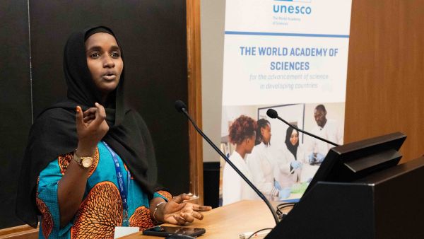Hajara Kandeh, PhD student at African Institute of Mathematical Sciences-Research and Innovation Center (AIMS-RIC). (Photo: G.Ortolani/TWAS)