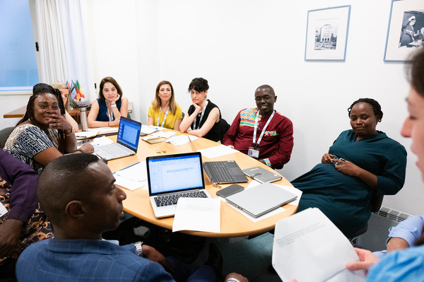 The 'dam' group debating how to jointly manage a river flowing through eight countries. (Photo: G. Ortolani/TWAS)