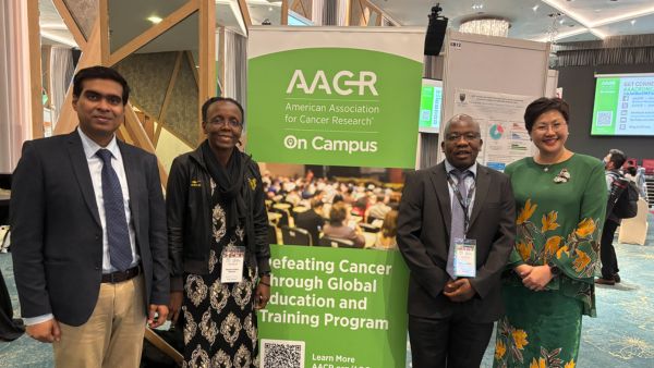 From left: Genetic engineer and TWAS Young Affiliate Alumnus Abul Bashar Mir Md Khademul Islam (photo=AACR on Campus-Malaysia)