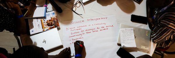 Networking exercise at the Senegal workshop. (Photo: G. Ortolani/TWAS)